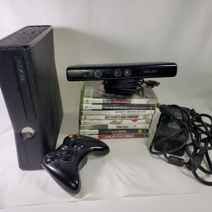xbox 360 console bundle. With Kinect and controller. With games. TESTED/ WORKING